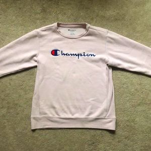 pink champion sweatshirt